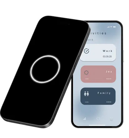 Smartphone running the Life Visor app, showing the main screen.